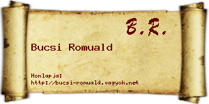 Bucsi Romuald névjegykártya